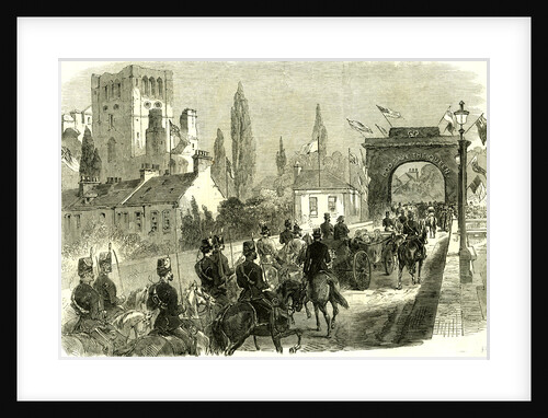 Kelso UK 1867 the Queen Crossing Kelso Bridge on Her Visit to the Scottish Border Great Britain by Anonymous