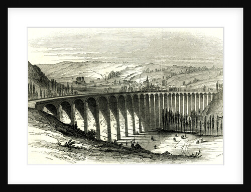 The Barentin Viaduct France 1847 Opening of the Rouen and Havre Railway by Anonymous