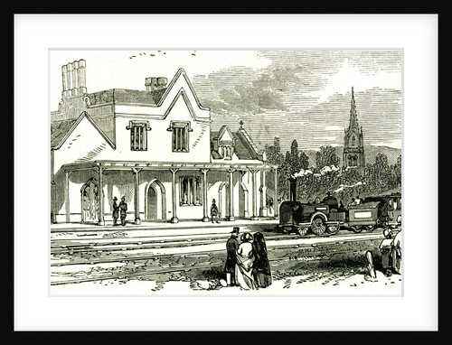 Harfleur the Station Opening of the Rouen and Havre Railway France 1847 by Anonymous