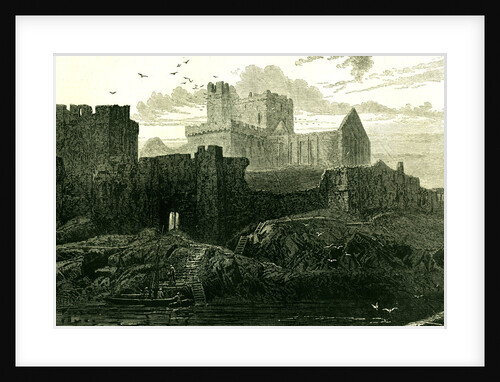 Peel Castle Isle of Man 1871 by Anonymous