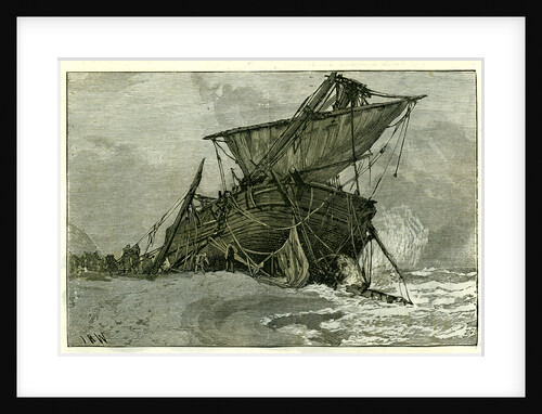 Wreck of the Tally Ho Eastbourne UK 1887 by Anonymous