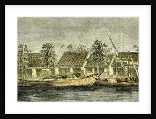 Chinese Part of Saigon Vietnam 19th Century by Anonymous