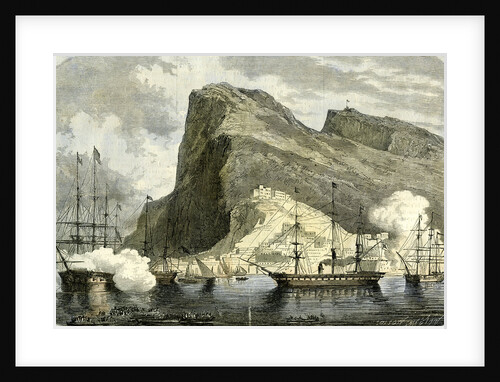 Gibraltar 1864 Arrival of the S.M. Maximilien Gibraltar by Anonymous