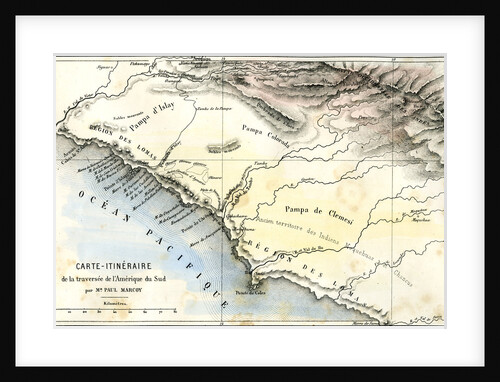 Map South America 1869 by Anonymous