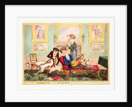 Humming birds or a dandy trio by George Cruikshank