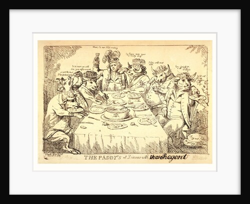 The paddy's at dinner with Puddinghead, the Regent, London, 1789 by Anonymous