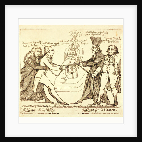 The Tories and the Whigs pulling for a crown by Anonymous