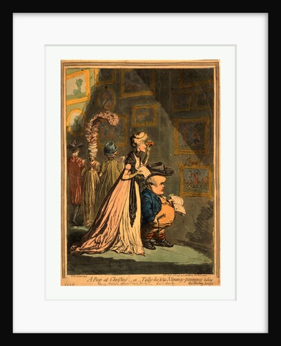 A peep at Christies or Tally ho, and his nimeney-pimmeney taking the morning lounge by James Gillray