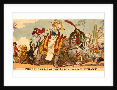 The rehearsal or the baron and the elephant by George Cruikshank