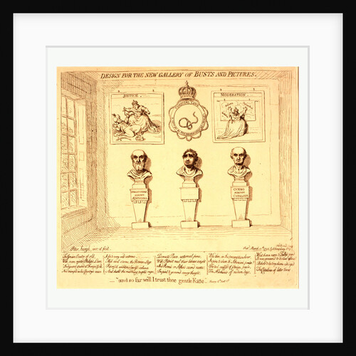 Design for the new gallery of busts and pictures, and so far will I trust thee gentle Kate, Henry 4th, part 1st by James Gillray