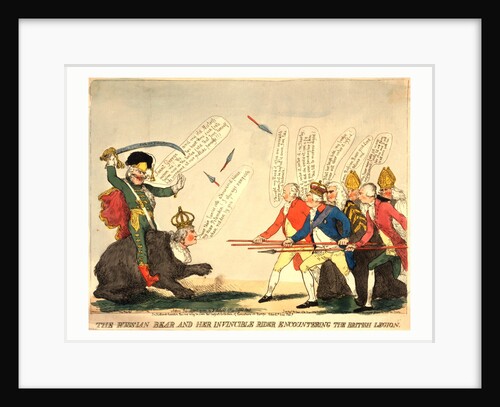 The Russian bear and her invincible rider encountering the British legion by Anonymous