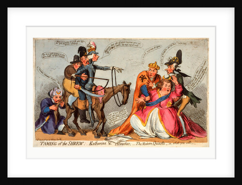 Taming of the shrew, Katharine and Petruchio, The modern Quixotte, or, what you will by James Gillray