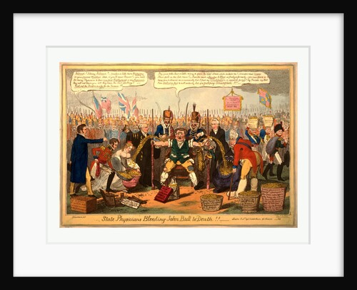 State physicians bleeding John Bull to death!! by George Cruikshank