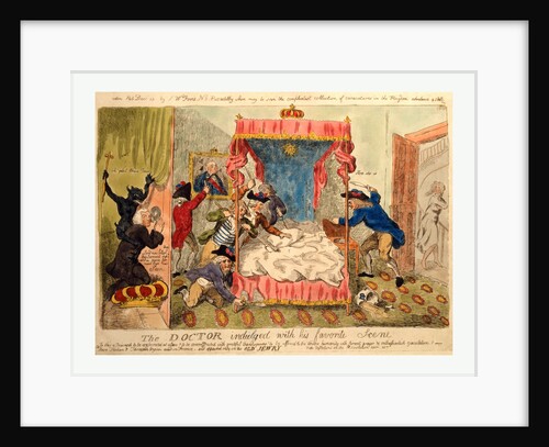 The doctor indulged with his favorite scene by Isaac Cruikshank