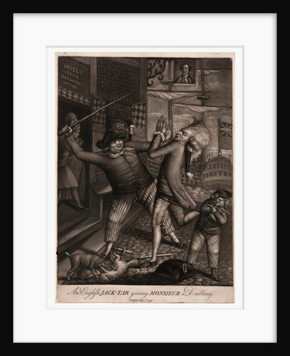 An English jack-tar giving monsieur a drubbing by Anonymous