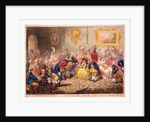 L'assemblee nationale or grand cooperation meeting at St. Ann's Hill by James Gillray