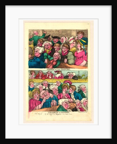 Comedy in the country. Tragedy in London by Thomas Rowlandson