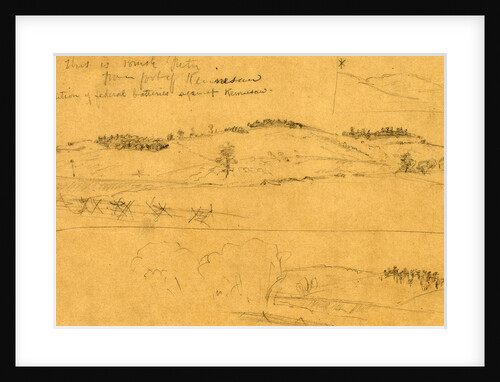 This is Brush Mountain from foot of Kennesaw. Position of federal batteries against Kennesaw by Anonymous