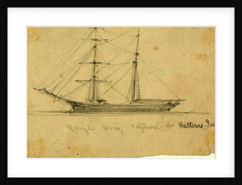 Prize brig captured at Hatteras Inlet by Anonymous