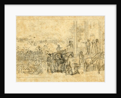 Military encampment at plantation house by Anonymous