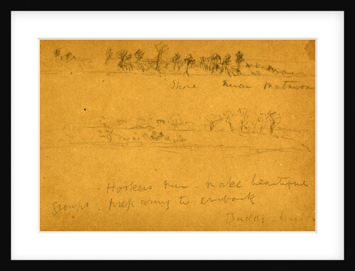 Shore near Matwomonsic and Hookers men make beautiful groups, preparing to embark, Budd's Ferry by Anonymous