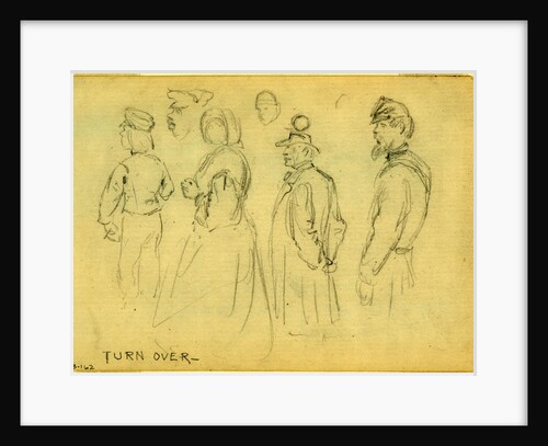 Studies of child, woman, gentleman, African American man & soldier by Anonymous