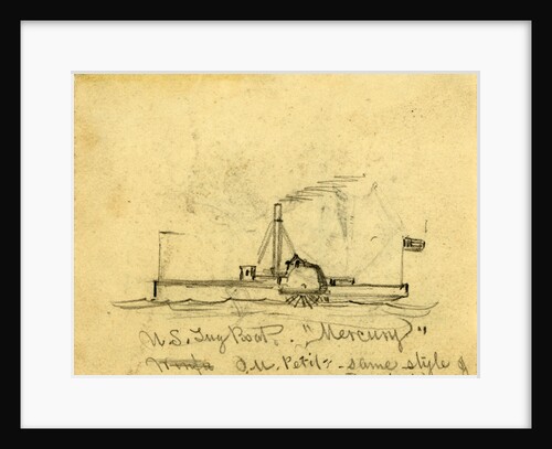 U.S. Tug Boat Mercury by Alfred R Waud