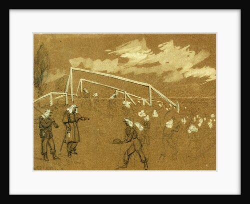 Jersey troops breaking the ground for a fort to defend Washington by Alfred R Waud
