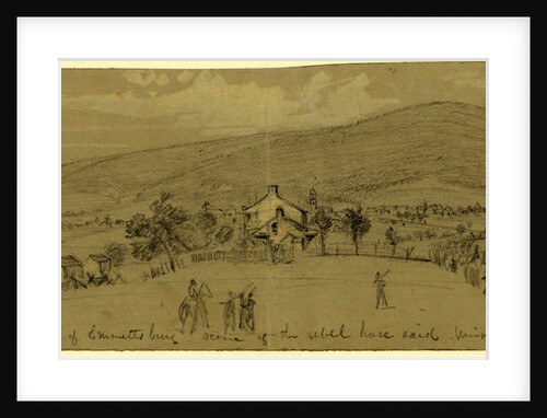 Distant view of Emmettsburg, scene of the rebel horse raid by Alfred R Waud