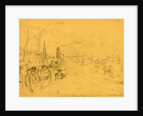 Wounded taken from out the fire, left of Kennesaw by Alfred R Waud