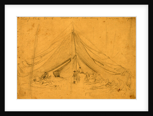 Hospital tent, Harrisons landing, Surgeon Boyd, 186 by Alfred R Waud