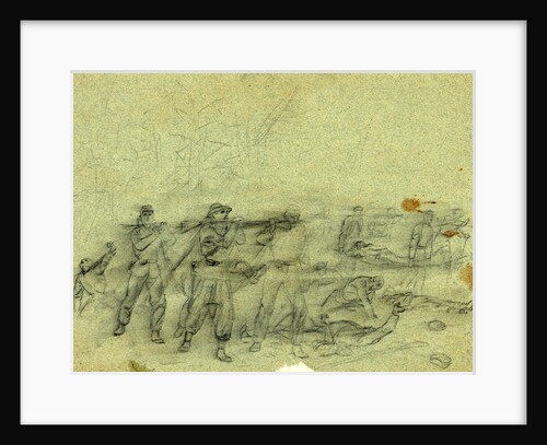 Wounded being carried away, 1864 May 6 by Alfred R Waud