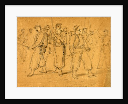Elsworths Chicago Zouaves, 1861 by Alfred R Waud