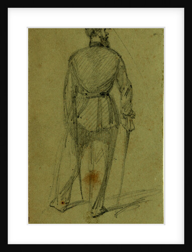 Single figure in uniform, seen from the rear by Alfred R Waud