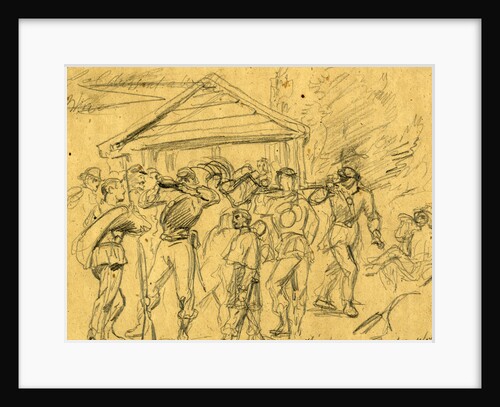 Thirsty men at a well, 1860-1865 by Alfred R Waud