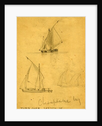 Three sailboats on Chesapeake Bay by Alfred R Waud