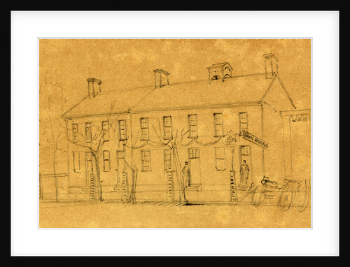 The Owen's House, Wash. D, 1865, assassination of Lincoln by Alfred R Waud