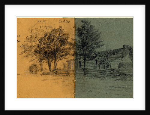 The Snodgrass House on the battlefield of Chickamauga by Alfred R Waud