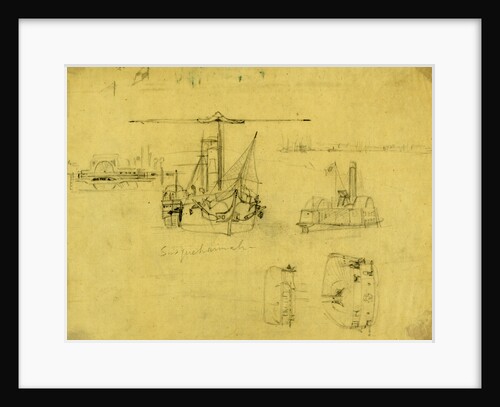 Five views of the Susquehannah and the Ceres by Alfred R Waud