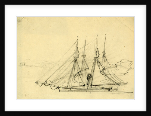 Two sailing ships by Alfred R Waud