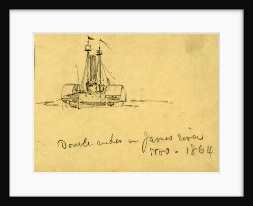 Double ender on James River, Nov. 1864, 1864 November by Alfred R Waud