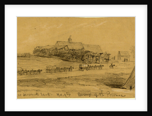 Stables and Negro servants tent, hd.qtrs Army of the Potomac, 1863 ca. March by Alfred R Waud
