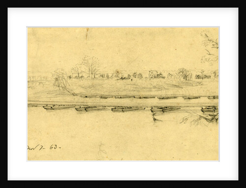 Pontoons near Kelly's Ford Va, 1863 November 7 by Alfred R Waud