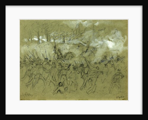 The charge of the 8th Vermont at the Battle of Winchester, 1864 September 19 by Alfred R Waud