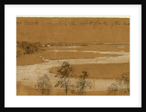 Heron Creek on which the right flank of the Army of the Potomac rests, 1862 July by Alfred R Waud