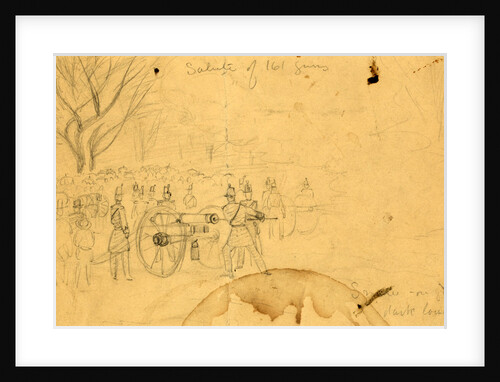 Salute of 161 guns, 1861 by Alfred R Waud