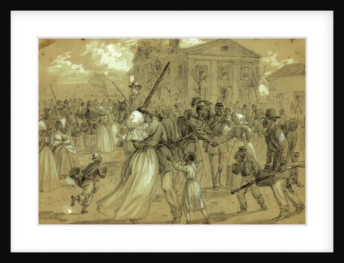 African American soldiers mustered out at Little Rock, Arkansas, 1866 by Alfred R Waud