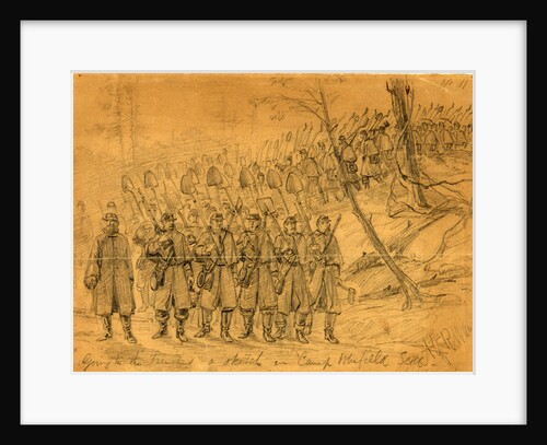 Going to the trenches, a sketch in Camp Winfield Scott. Before Yorktown, 1862 May by Alfred R Waud
