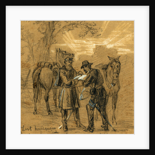 Lost horsemen. In search of a road, 1862 ca. November by Alfred R Waud