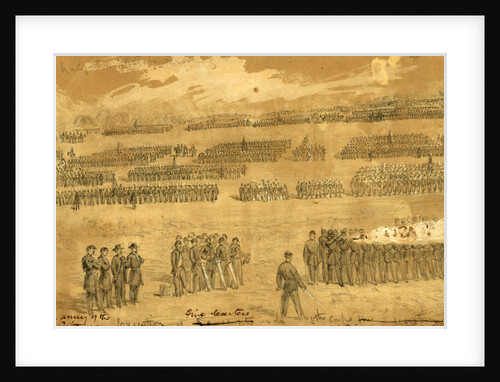 Execution of five deserters in the 5th Corps, 1863 August 29 by Alfred R Waud